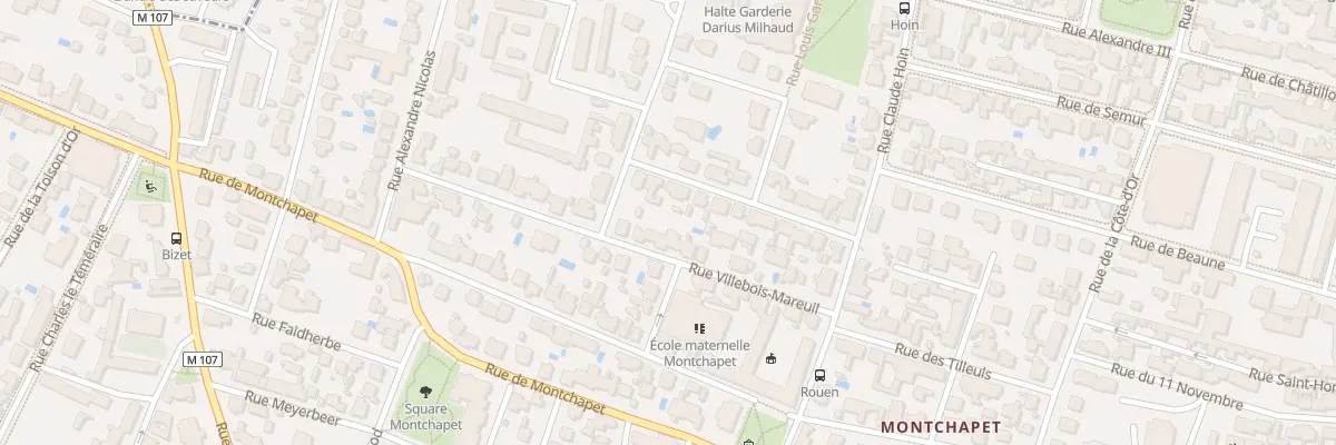 Plan du 20 Rue Villebois Mareuil à Dijon
