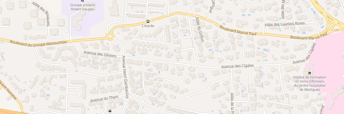 Plan du 59 Av des Cigales à Martigues