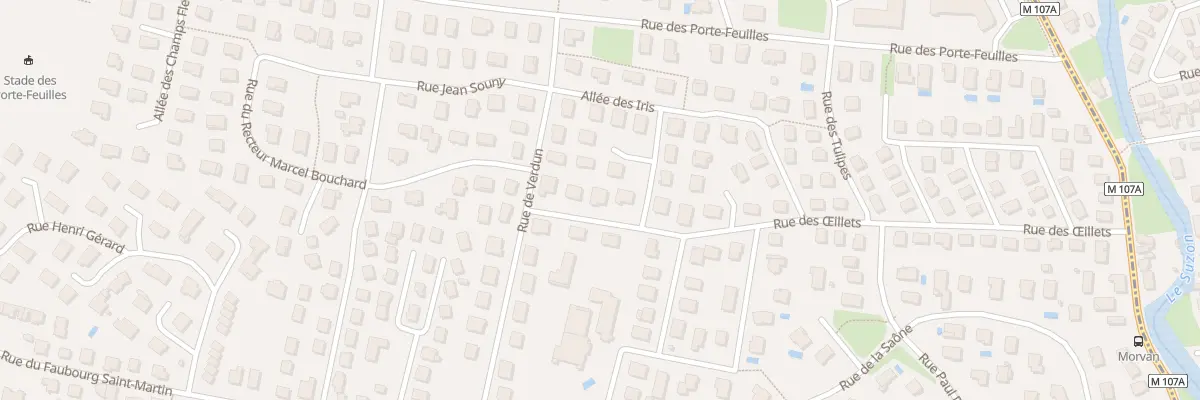 Plan du 34 Rue des Oeillets à Fontaine-lès-Dijon