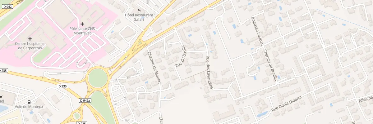 Plan du 93 Rue du Basilic à Carpentras