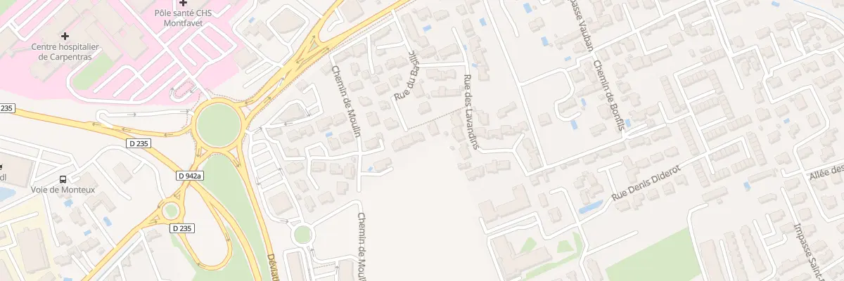 Plan du 190 Rue du Basilic à Carpentras