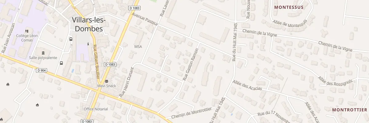 Plan du 64 Rue Gaston Ramon à Villars-les-Dombes