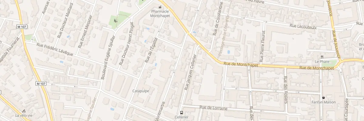 Plan du 44 Rue Montmartre à Dijon