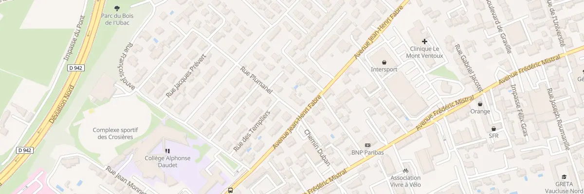 Plan du 34 Rue Plumanel à Carpentras