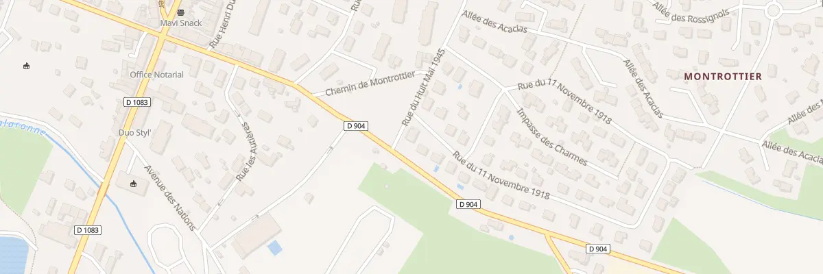 Plan du 4 Rue Onze Novembre 1918 à Villars-les-Dombes
