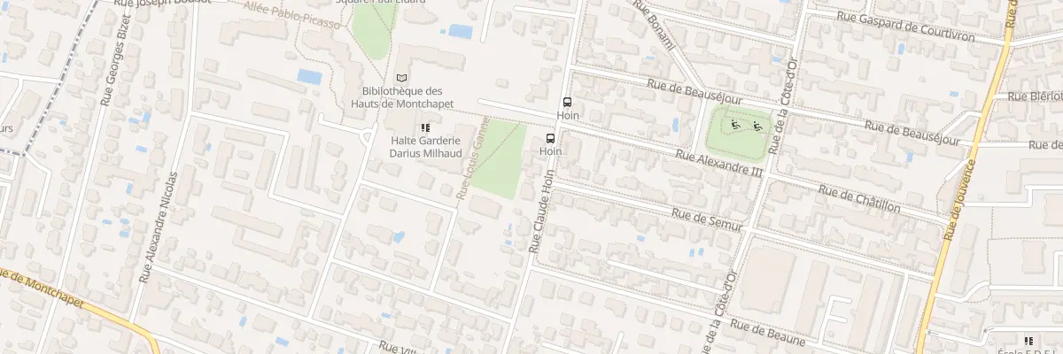 Plan du 27 Rue Claude Hoin à Dijon