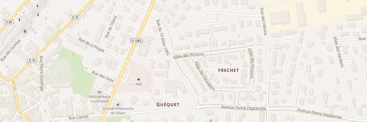 Plan du 2 All des Fauvettes à Villars-les-Dombes