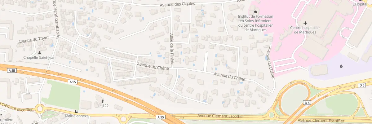 Plan du 47 Av du Chêne à Martigues