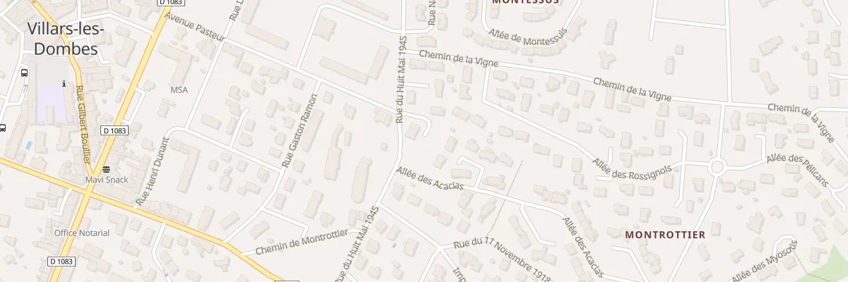 Plan du 252 Rue du Huit Mai 1945 à Villars-les-Dombes