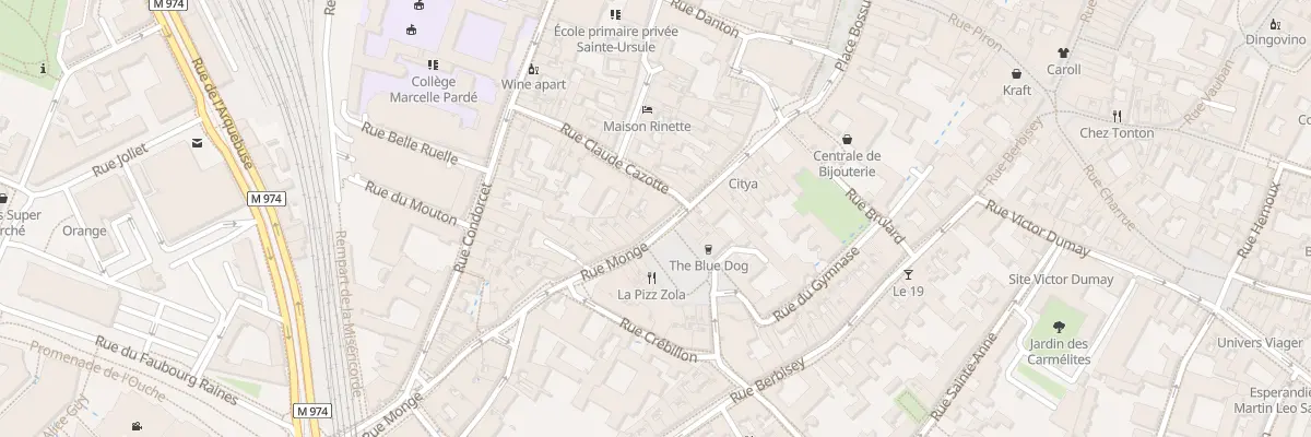 Plan du 38 Rue Monge à Dijon