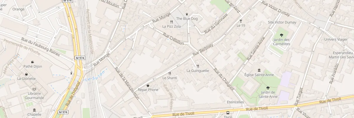 Plan du 100 Rue Berbisey à Dijon