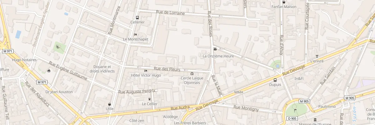 Plan du 4 Rue des Fleurs à Dijon