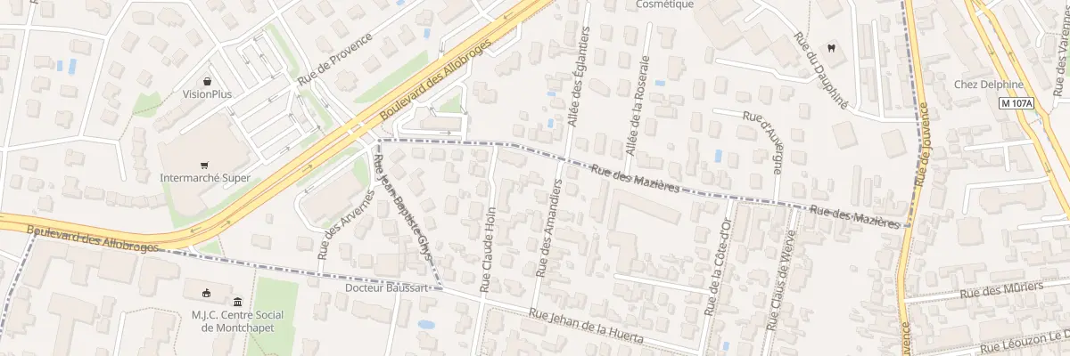 Plan du 11 Rue des Amandiers à Dijon