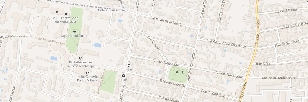 Plan du 1 Rue Bonami à Dijon