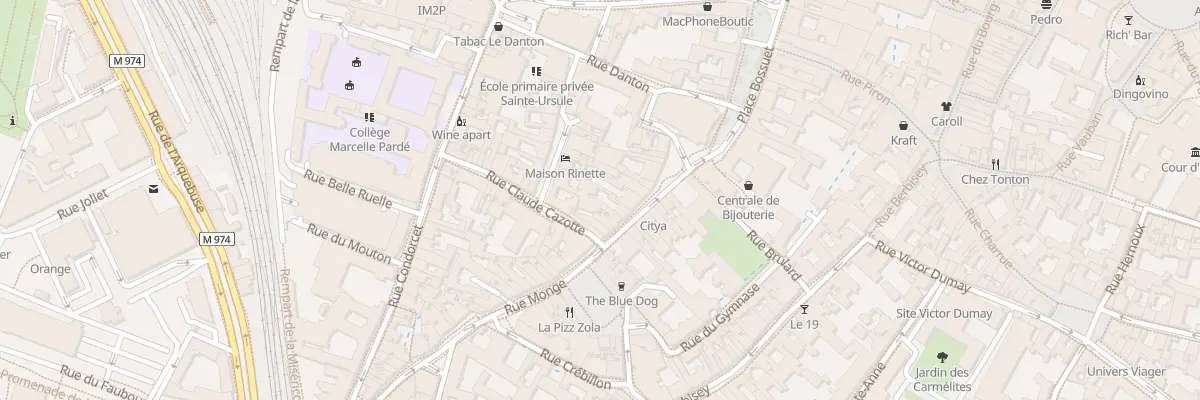 Plan du 20 Rue Monge à Dijon