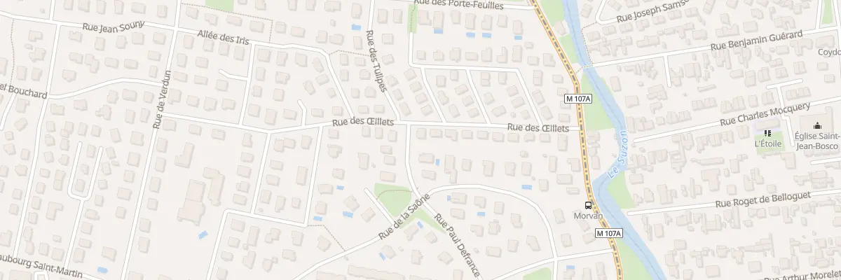 Plan du 17 Rue des Oeillets à Fontaine-lès-Dijon