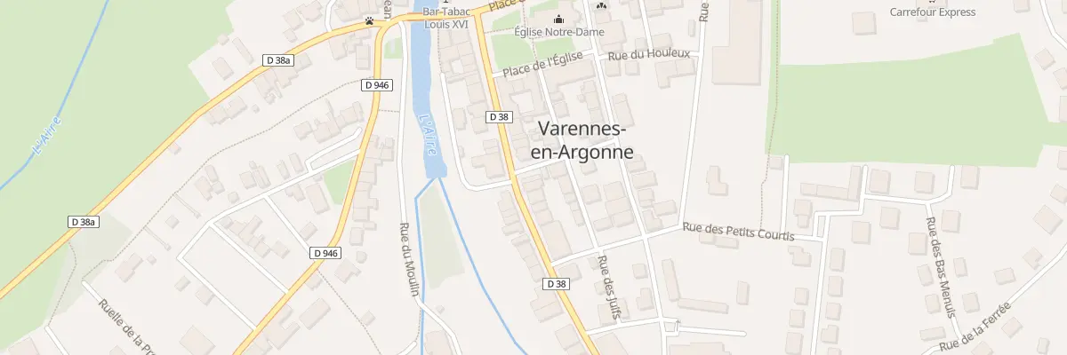 Plan du 12 Rue Grande Rue à Varennes-en-Argonne