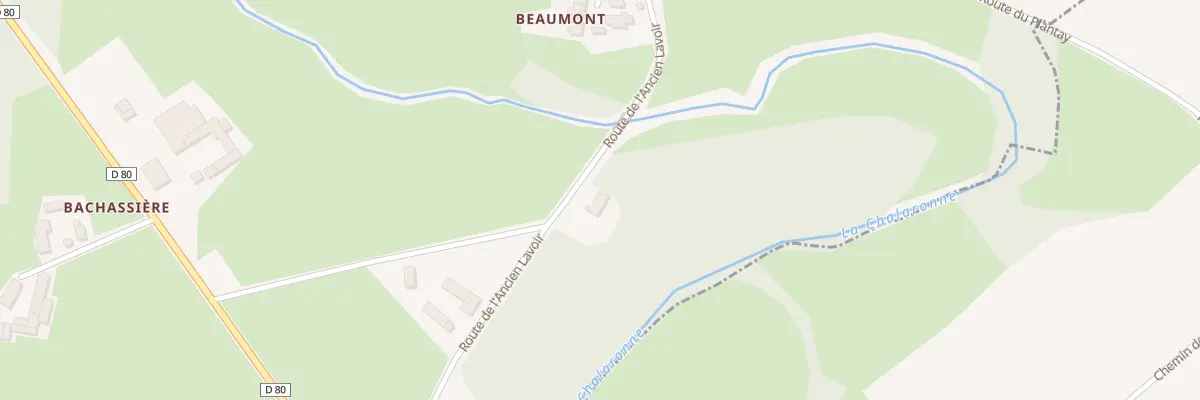 Plan du 5128 Beaumont à La Chapelle-du-Châtelard