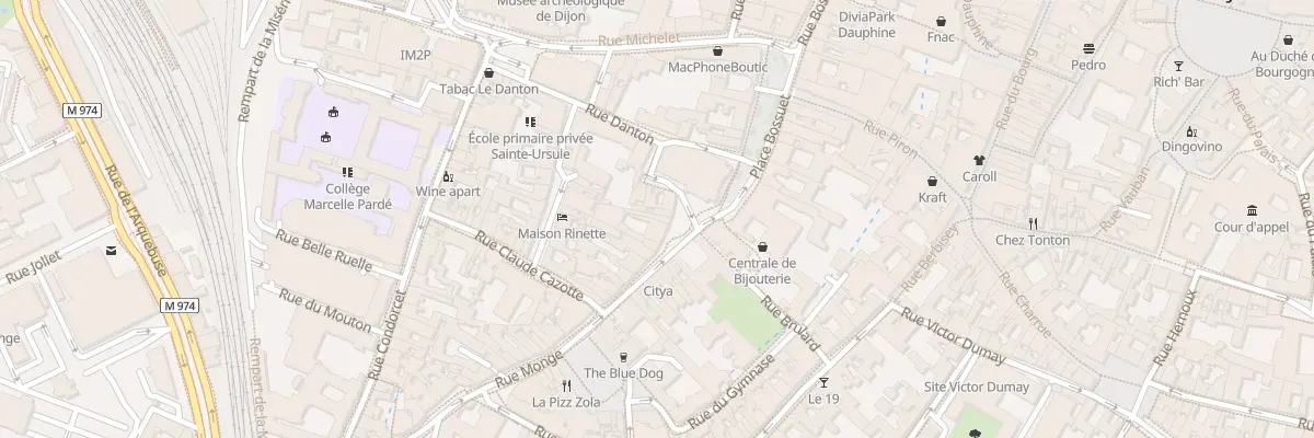 Plan du 8 Rue Monge à Dijon