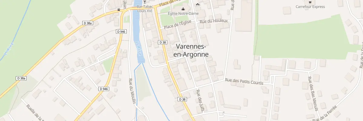 Plan du 1 Rue Sainte Genevieve à Varennes-en-Argonne