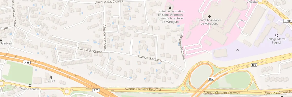 Plan du 57 Av du Chêne à Martigues