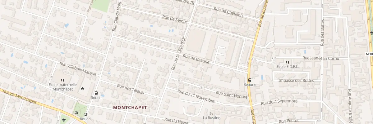 Plan du 9 Rue de Beaune à Dijon
