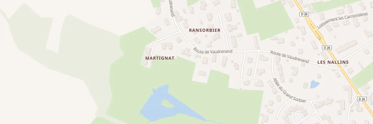 Plan du 411 Rte de Vaudrenand à Mézériat
