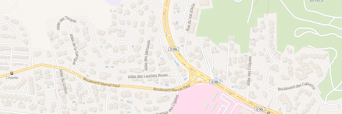 Plan du 9 All des Mimosas à Martigues