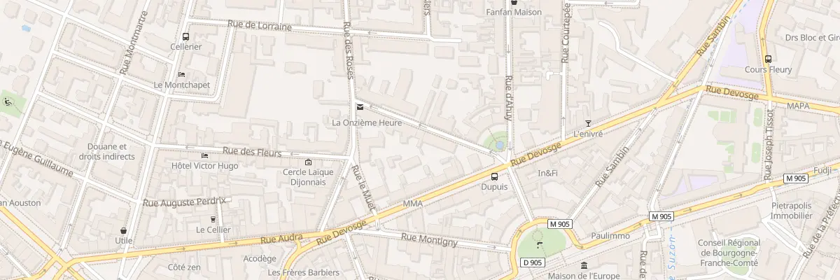 Plan du 7 Rue Colonel Marchand à Dijon