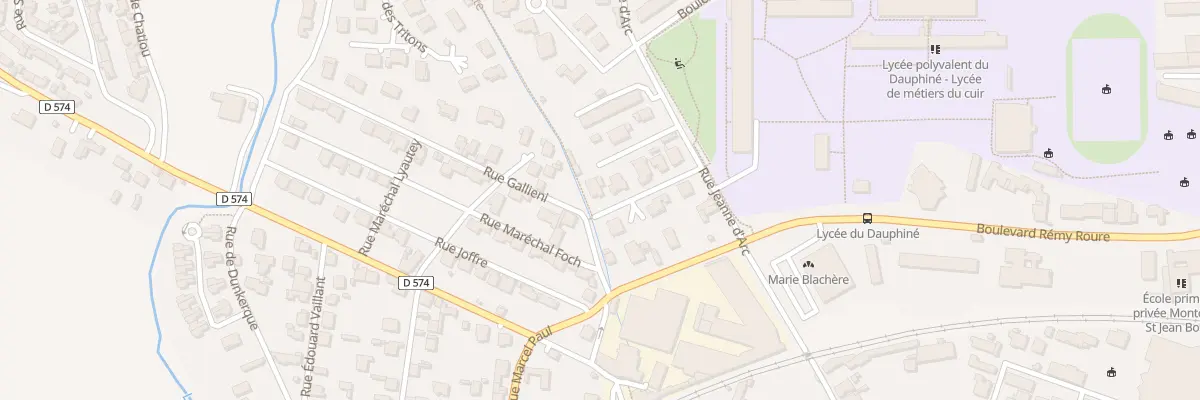 Plan du 8 Rue Gaston Bouchet à Romans-sur-Isère