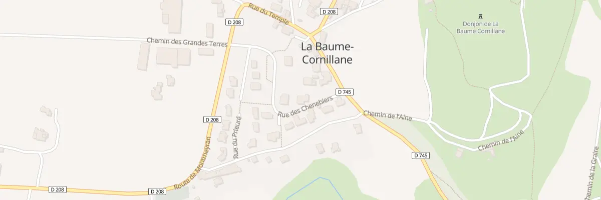Plan du 9200 Le Village à La Baume-Cornillane