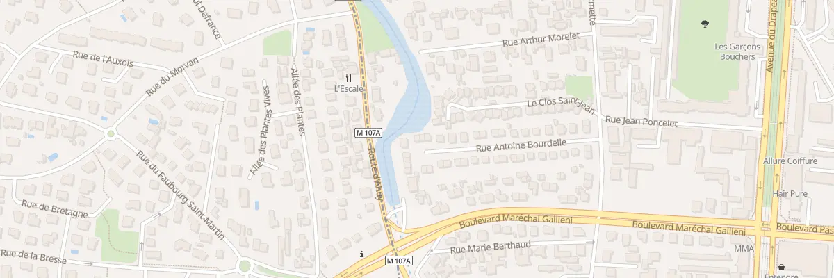 Plan du 34 Rue Antoine Bourdelle à Dijon