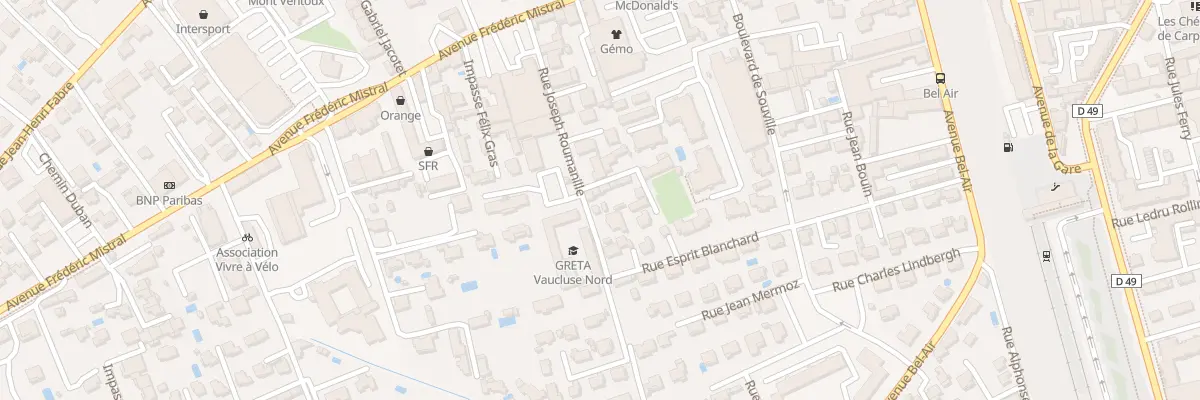 Plan du 175 Rue Joseph Roumanille à Carpentras