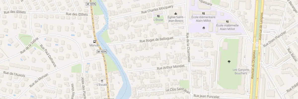 Plan du 15 Rue Roget de Belloguet à Dijon