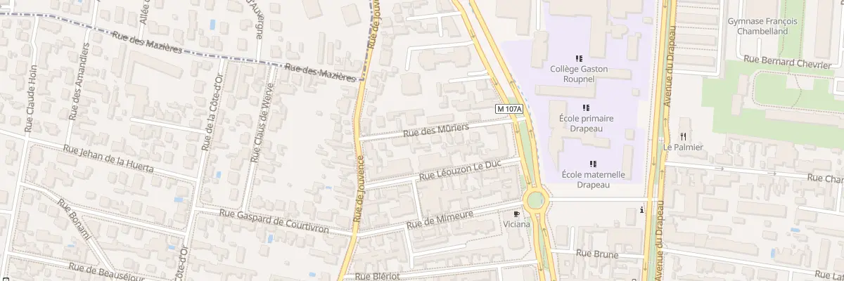 Plan du 13 Rue des Muriers à Dijon