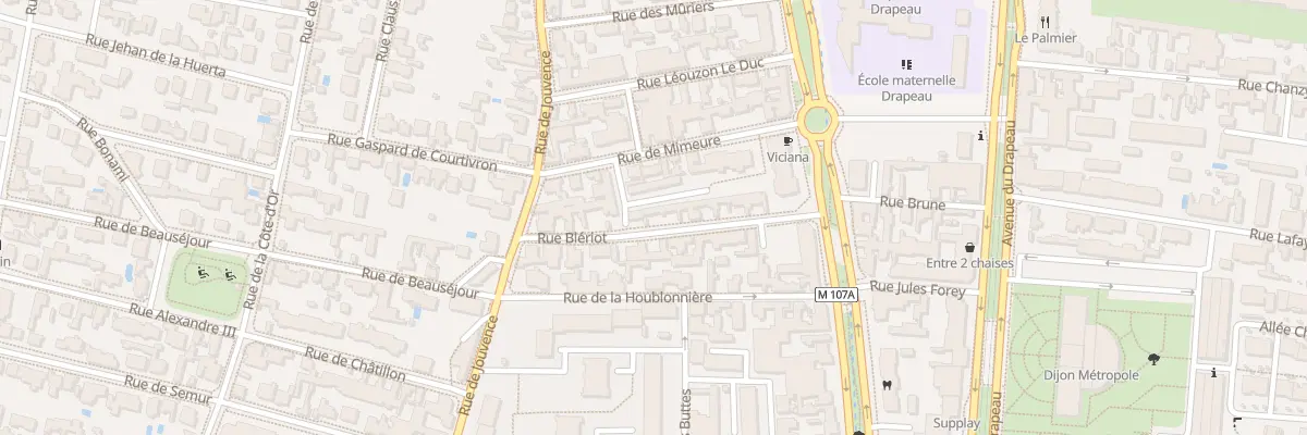 Plan du 16 Rue Bleriot à Dijon