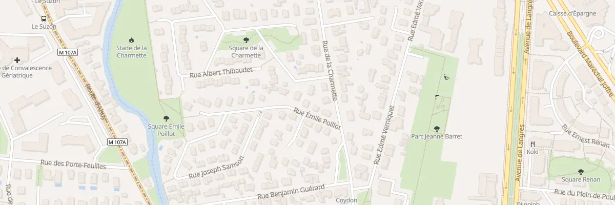 Plan du 6 Rue Emile Poillot à Dijon