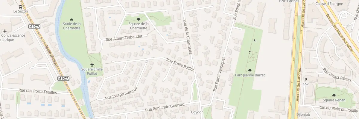 Plan du 4 Rue Emile Poillot à Dijon