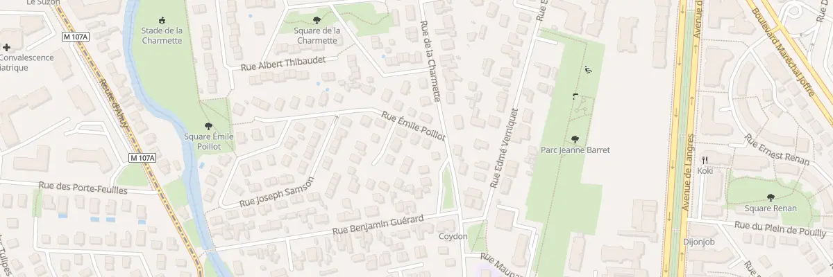 Plan du 3 Rue Emile Poillot à Dijon