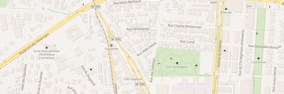 Plan du 6 Rue Abbé Debrie à Dijon