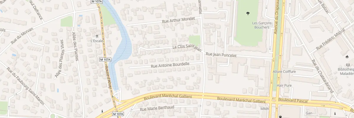Plan du 10 Rue Antoine Bourdelle à Dijon