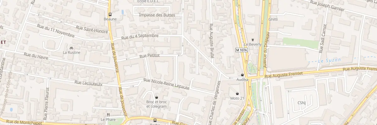Plan du 6 Rue Nicole-Reine Lepaute à Dijon