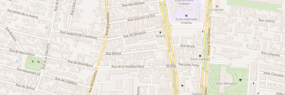 Plan du 10 Rue Bleriot à Dijon