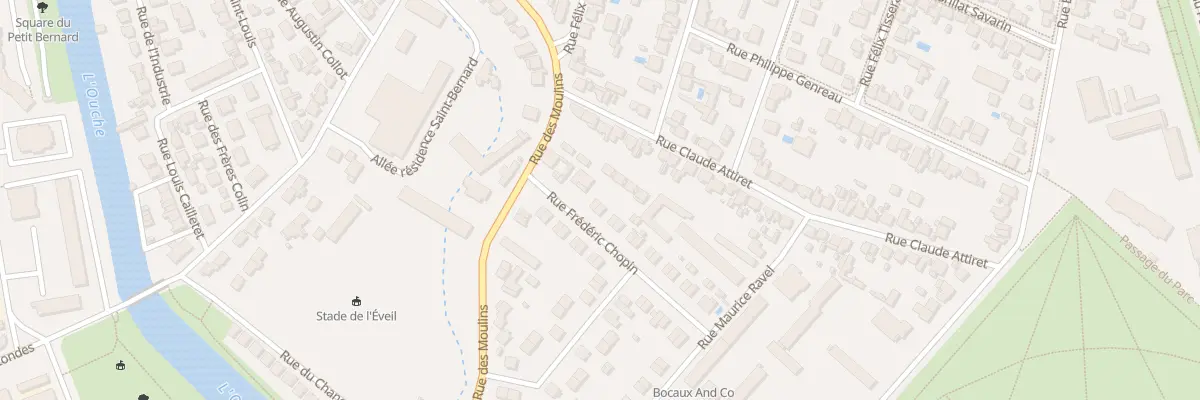 Plan du 7 Rue Frederic Chopin à Dijon
