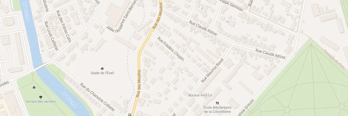 Plan du 16 Rue Frederic Chopin à Dijon