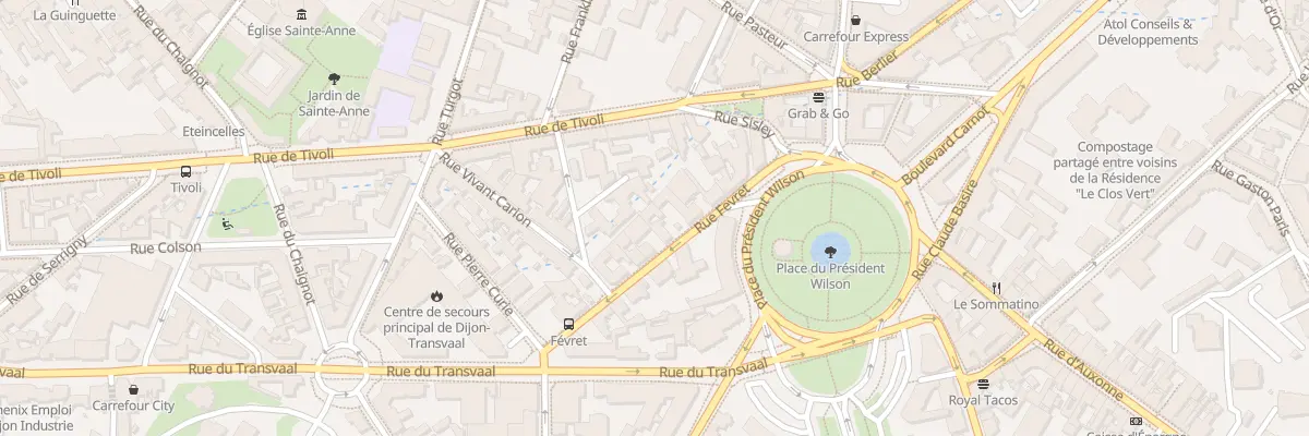 Plan du 12 Rue Fevret à Dijon