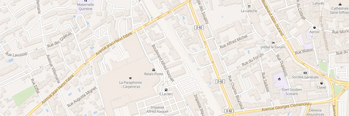 Plan du 192 Bd Alfred Naquet à Carpentras