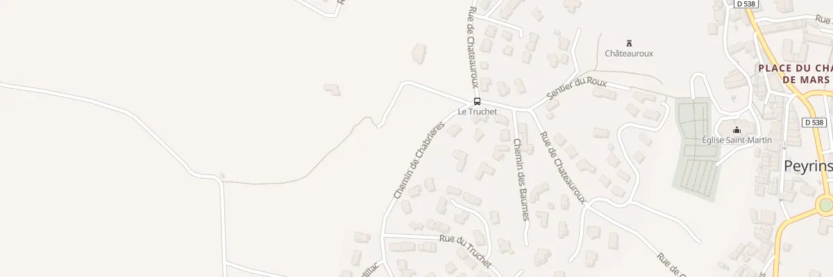 Plan du 595 Che de Chabrières à Peyrins