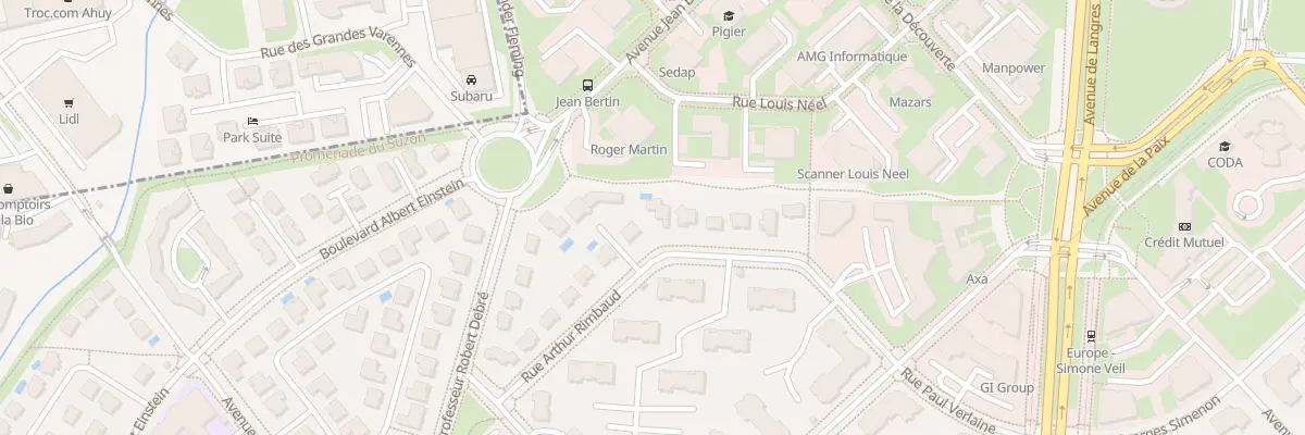 Plan du 17 Rue Arthur Rimbaud à Dijon
