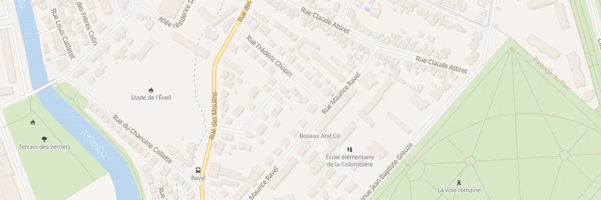 Plan du 22 Rue Frederic Chopin à Dijon